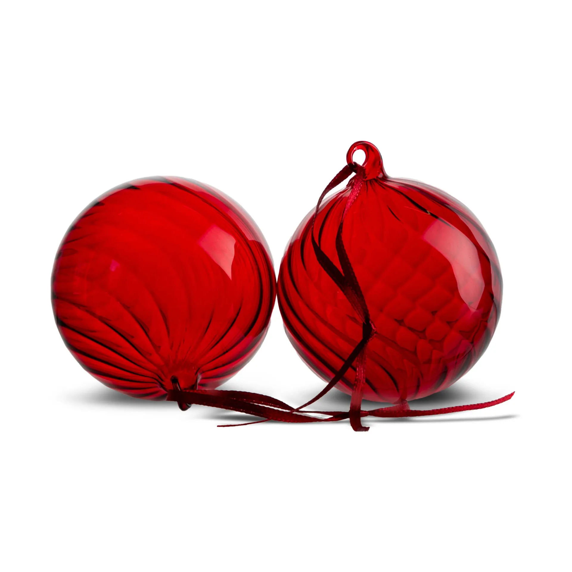 Opacity クリスマスツリー オーナメント M Ø8 cm 2個, Red Byon | バイオン