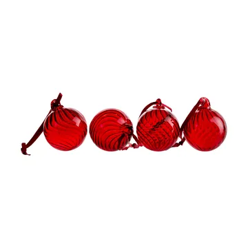 Opacity クリスマスツリー オーナメント XS Ø4 cm 4個 - Red - Byon | バイオン