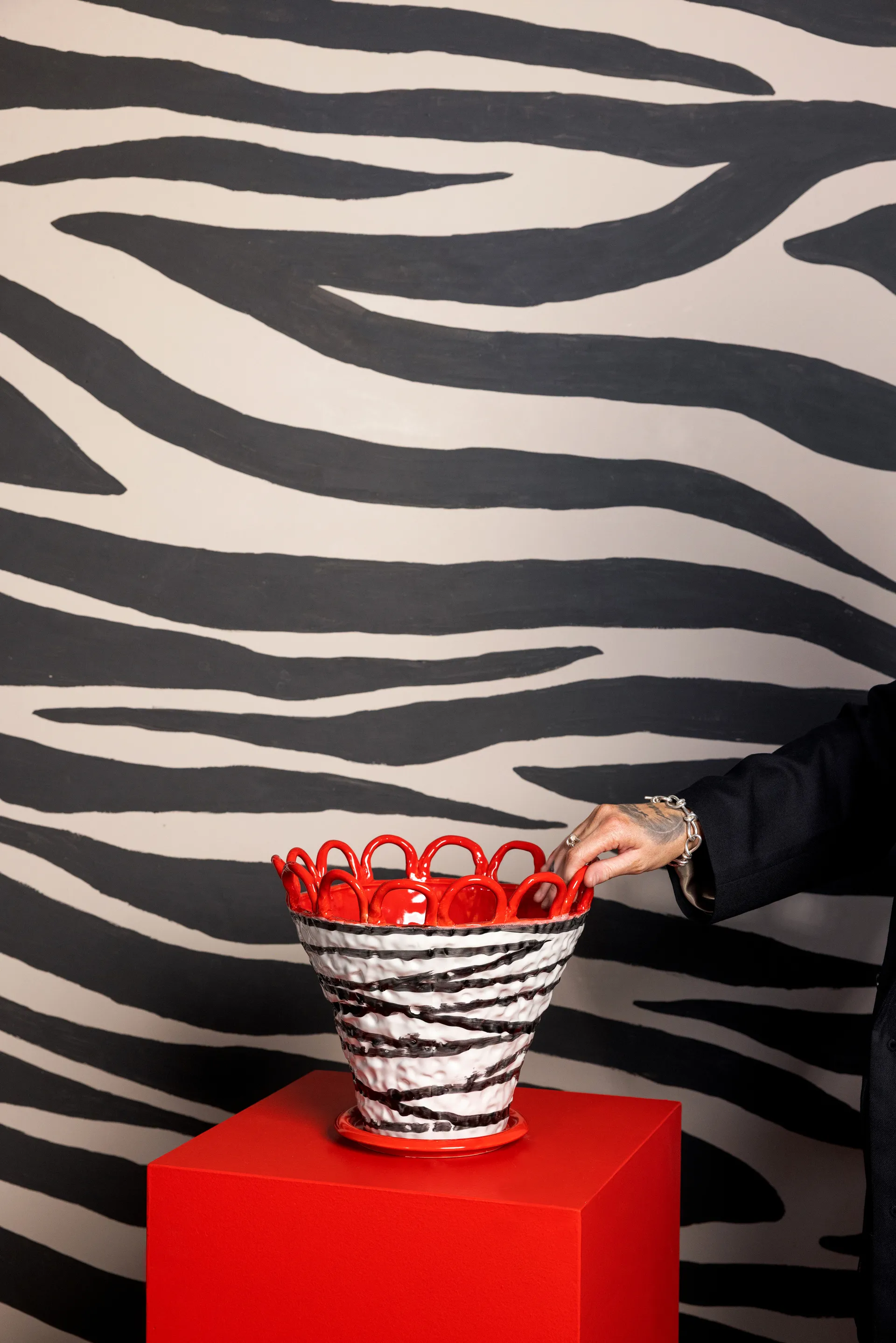 Patty 鉢 L Ø30 cm, Zebra-red Byon | バイオン