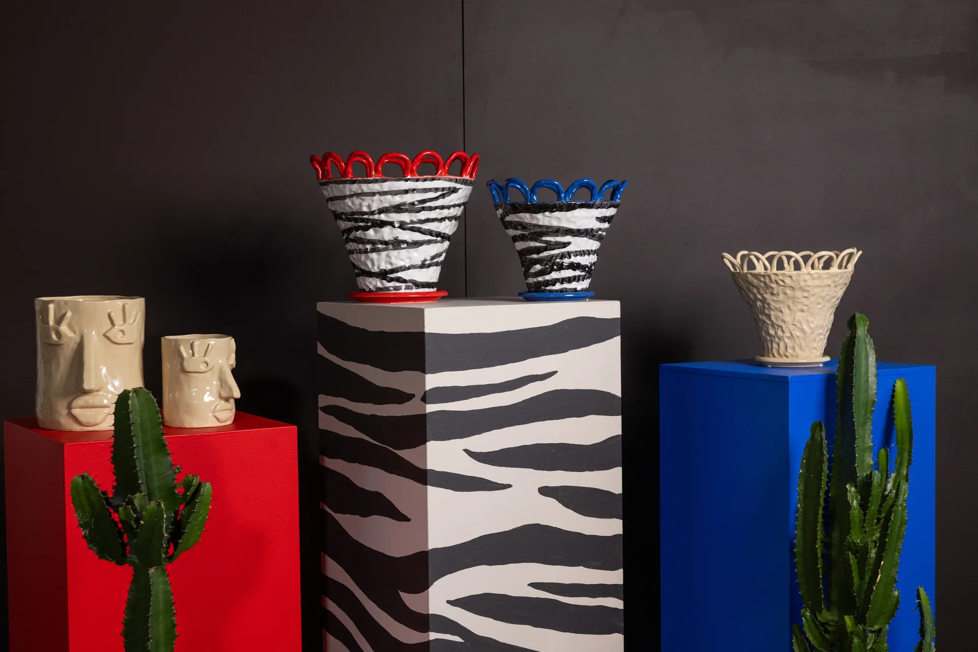 Patty 鉢 S Ø25 cm, Zebra-blue Byon | バイオン