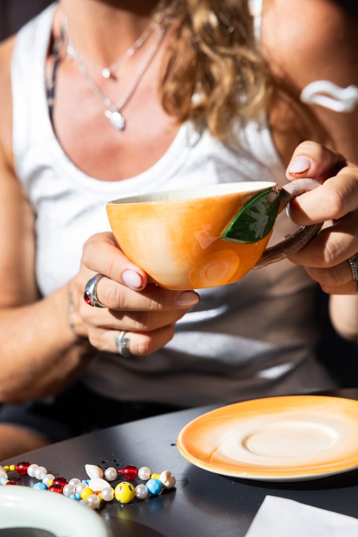 Peach カップ & ソーサー, Orange Byon | バイオン