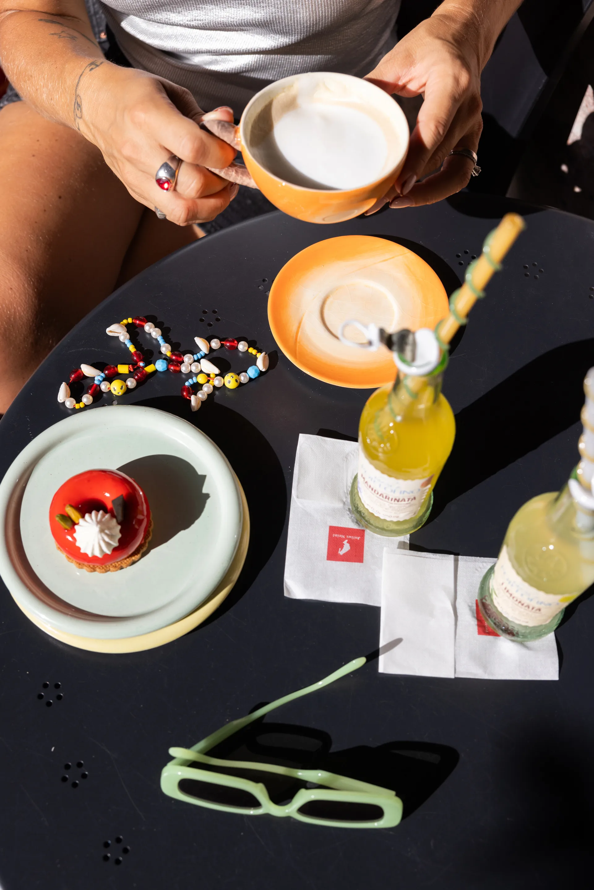 Peach カップ & ソーサー, Orange Byon | バイオン