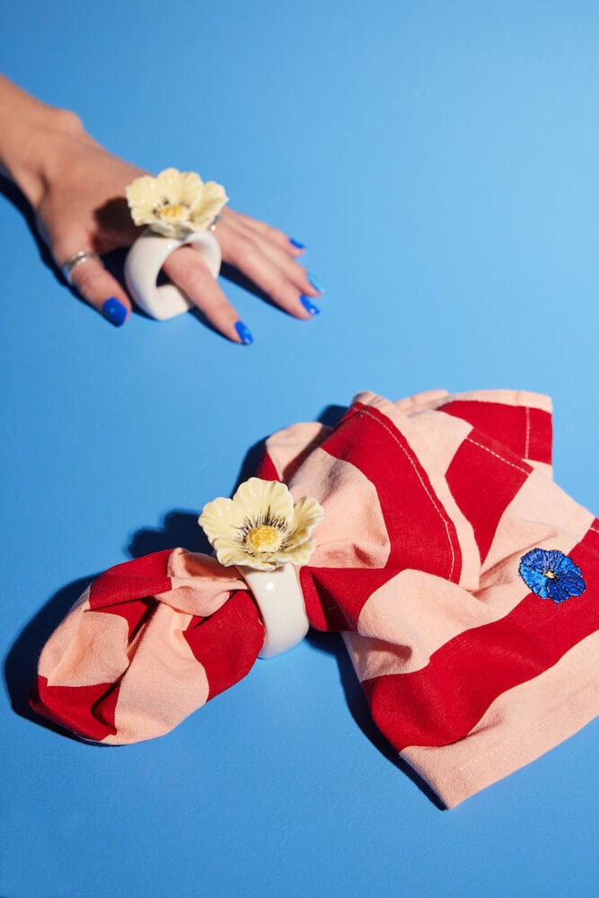Poppy ナプキンリング 2個セット, Beige Byon | バイオン