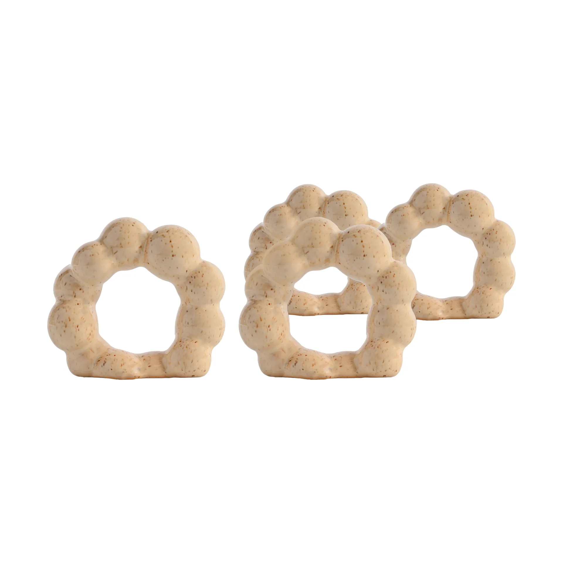 Porto ナプキンリング 4パック, Beige Byon | バイオン