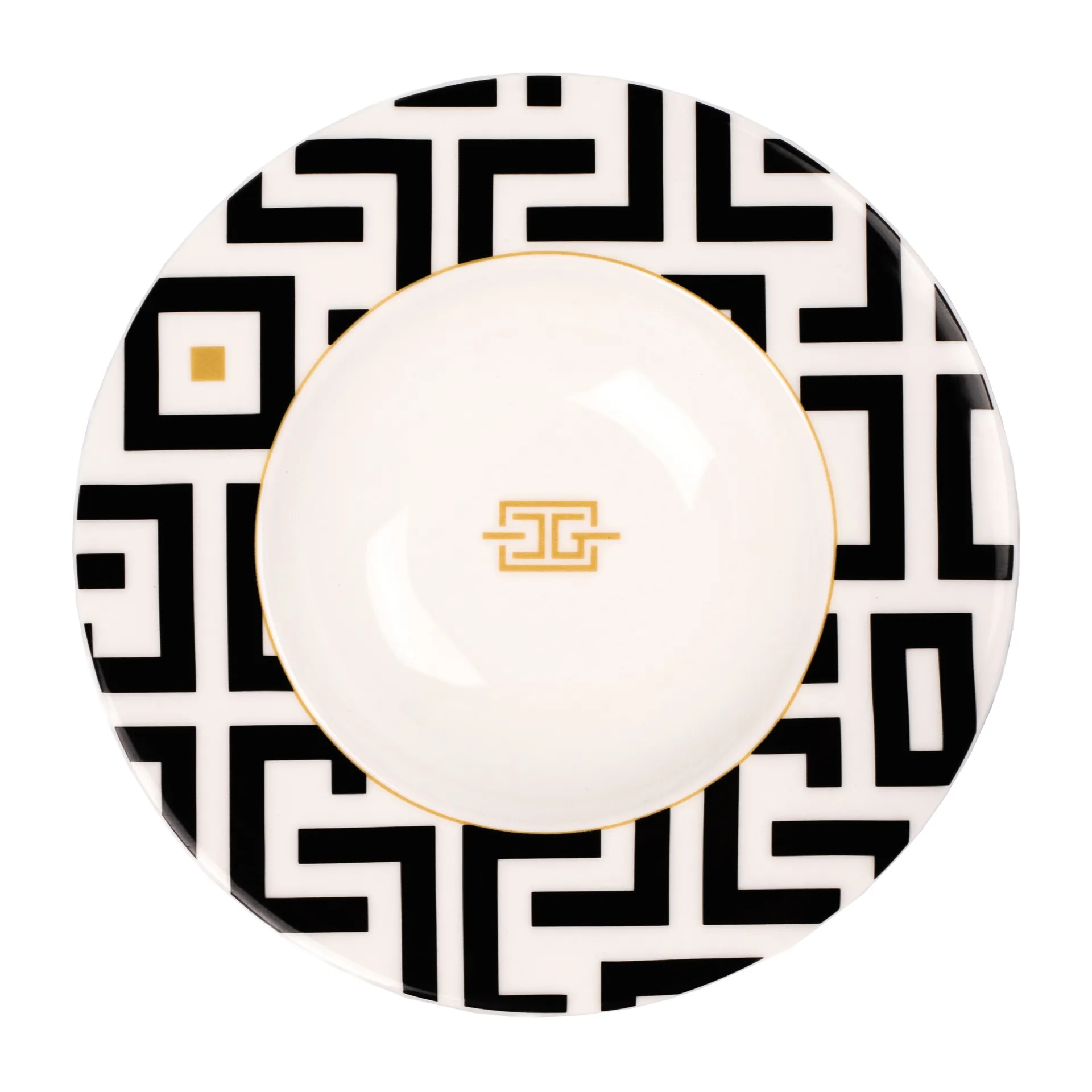 DECO ディーププレート Ø24.5 cm, White-black Carolina Gynning | カロライナ ギニング