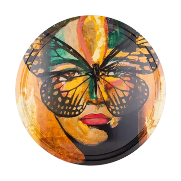 Golden Butterfly トレイ Ø46 cm - Orange-black - Carolina Gynning | カロライナ ギニング