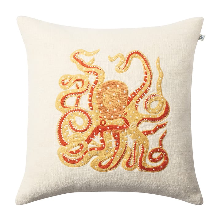 刺繍 オクトパス クッションカバー 50x50 cm - Spicy yellow-orange - Chhatwal & Jonsson | チャットワル＆ヨンソン