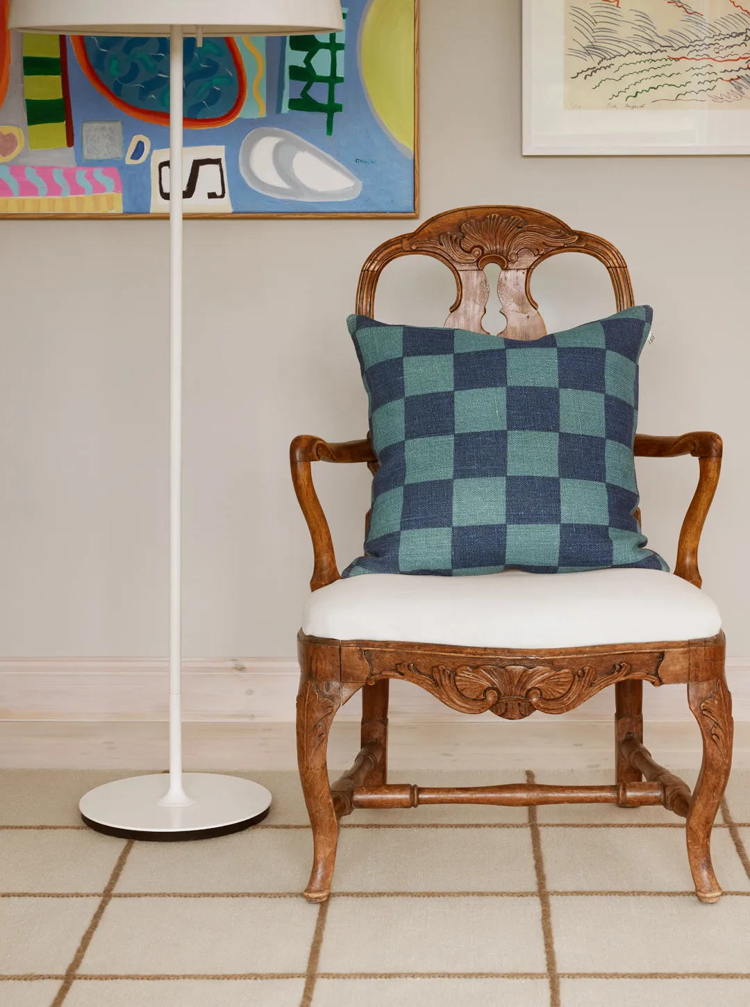 Buffalo Check, Heaven blue-palace blue, 50x50 cm Chhatwal & Jonsson | チャットワル＆ヨンソン