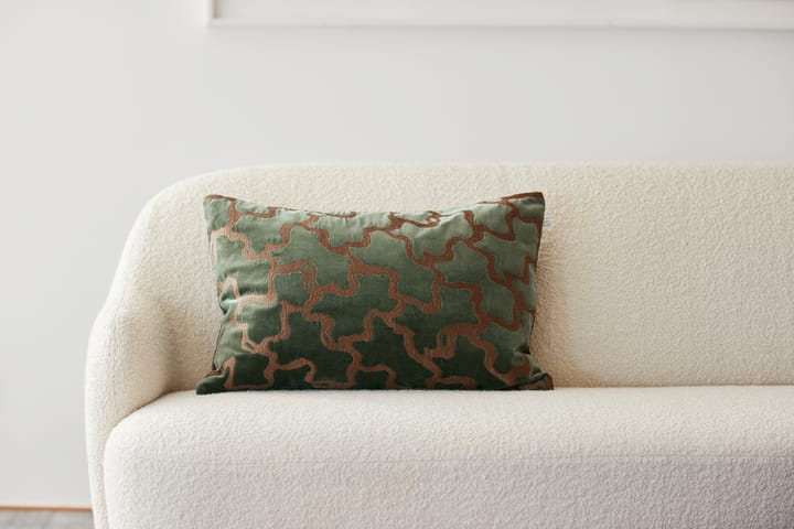 Chand ピローケース 40x60 cm, Forest green-cognac Chhatwal & Jonsson | チャットワル＆ヨンソン