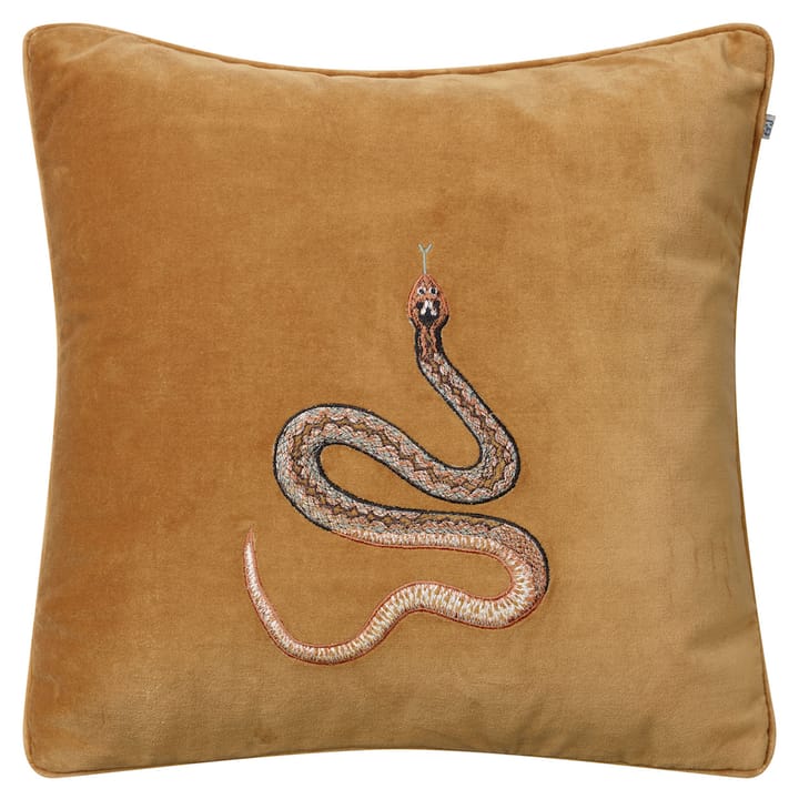 Embroidered Cobra/コブラ クッションカバー 50x50 cm - Masala yellow - Chhatwal & Jonsson | チャットワル＆ヨンソン