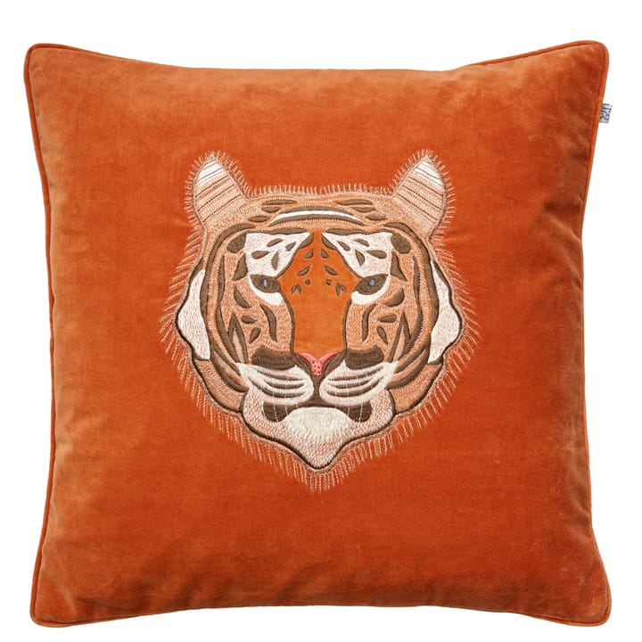 Embroidered Tiger クッションカバー 50x50 cm - Orange - Chhatwal & Jonsson | チャットワル＆ヨンソン