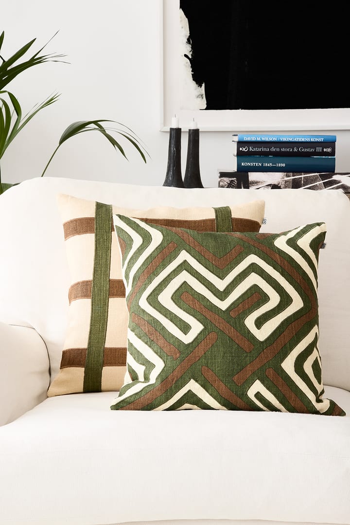 Gujarat 枕カバー 50x50 cm, Taupe-Cactus Green Chhatwal & Jonsson | チャットワル＆ヨンソン