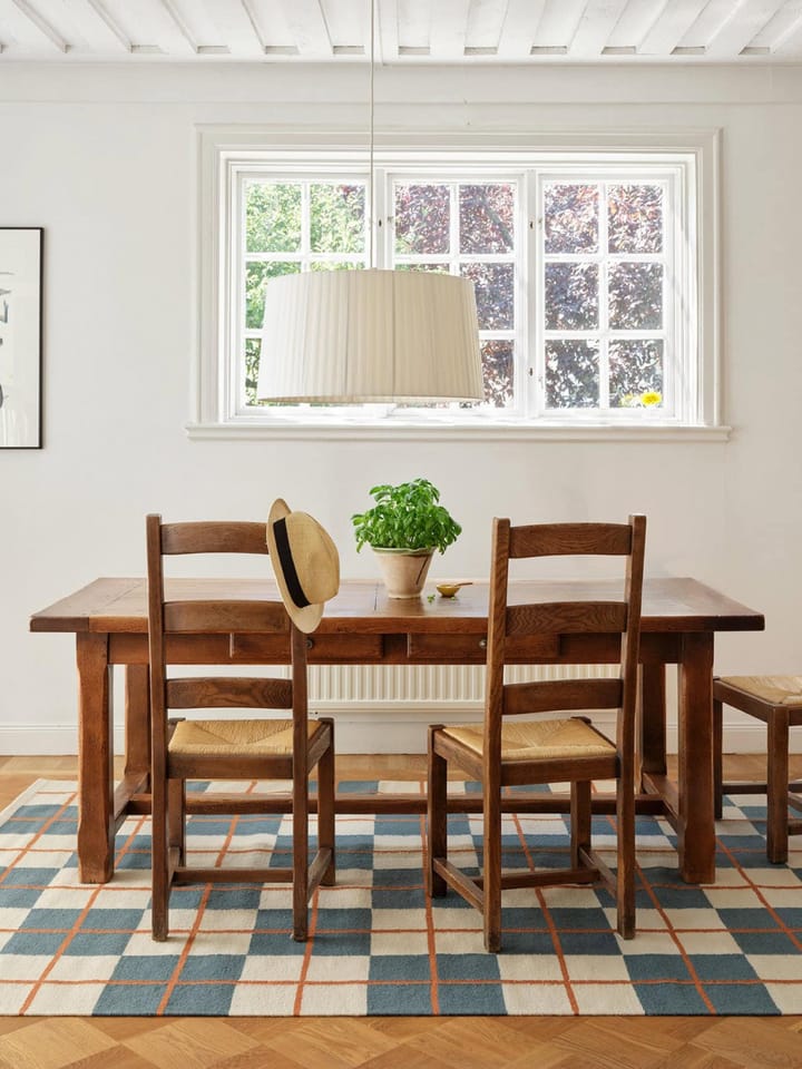 Haveli ラグ 180x270 cm, Heaven blue-light khaki-rust Chhatwal & Jonsson | チャットワル＆ヨンソン