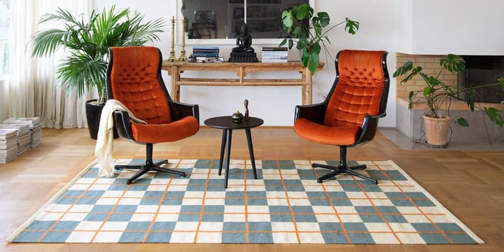 Haveli ラグ 180x270 cm, Heaven blue-light khaki-rust Chhatwal & Jonsson | チャットワル＆ヨンソン