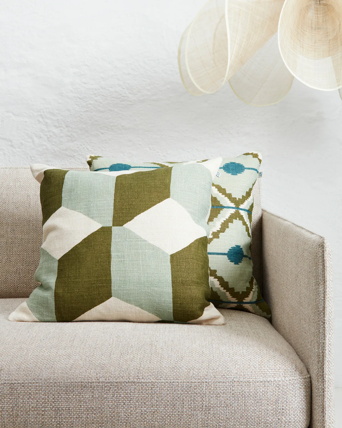 Hawa クッションカバー 50x50 cm, Aqua/Cactus Green Chhatwal & Jonsson | チャットワル＆ヨンソン