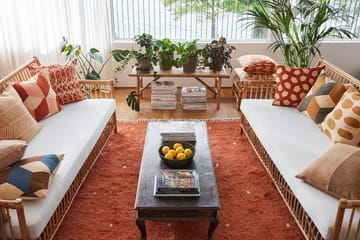 Ikat Madras クッションカバー 50x50 cm - Apricot orange-rose - Chhatwal & Jonsson | チャットワル＆ヨンソン