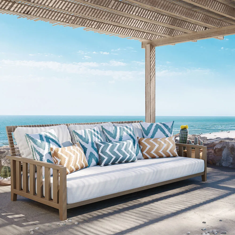 Ikat Sema クッション, Heaven blue/off-white, 40 cm Chhatwal & Jonsson | チャットワル＆ヨンソン