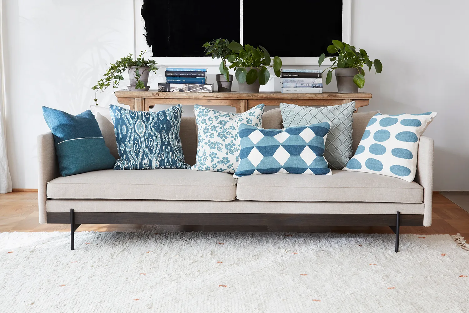 Indu クッションカバー 50x50 cm, Off white-heaven blue Chhatwal & Jonsson | チャットワル＆ヨンソン