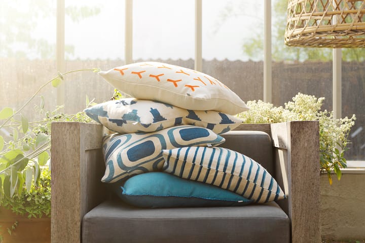 Jaipur Stripe クッションカバー 50x50 cm, Heaven blue-palace blue Chhatwal & Jonsson | チャットワル＆ヨンソン