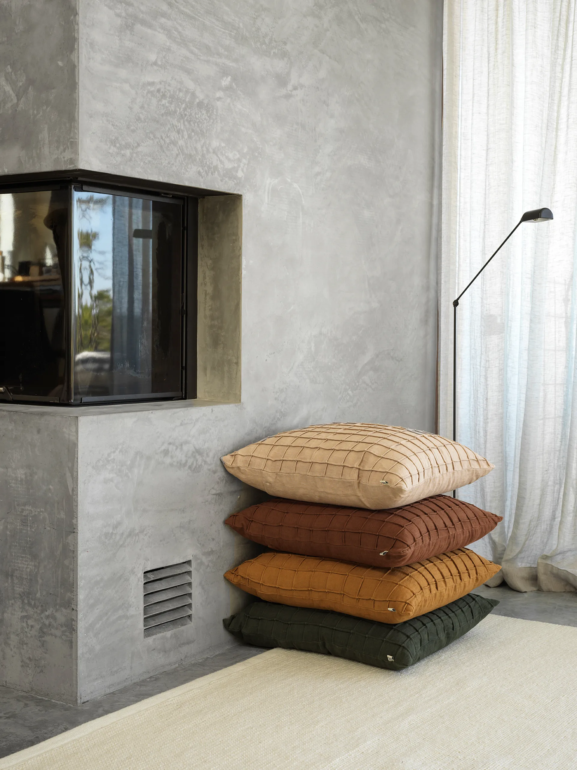 Jammu 枕カバー 50x50 cm, Cognac Chhatwal & Jonsson | チャットワル＆ヨンソン