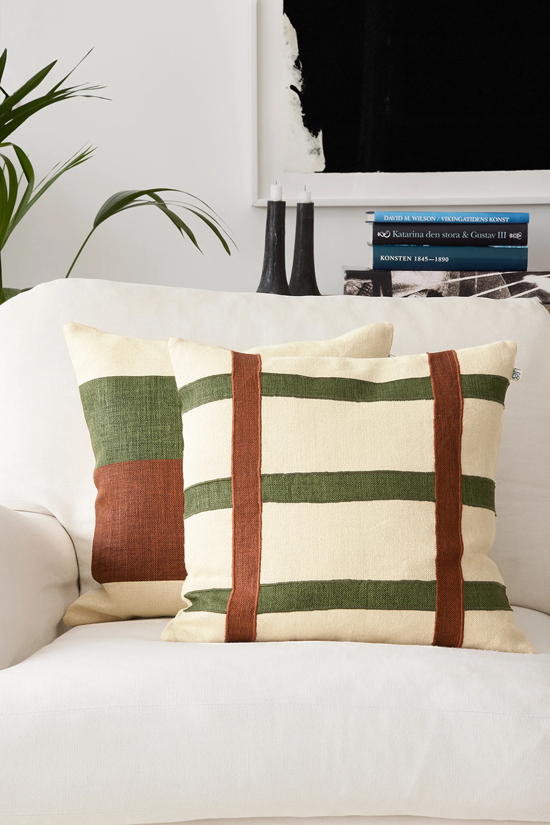 Kiran 枕カバー 50x50 cm, Terracotta-Cactus Green Chhatwal & Jonsson | チャットワル＆ヨンソン