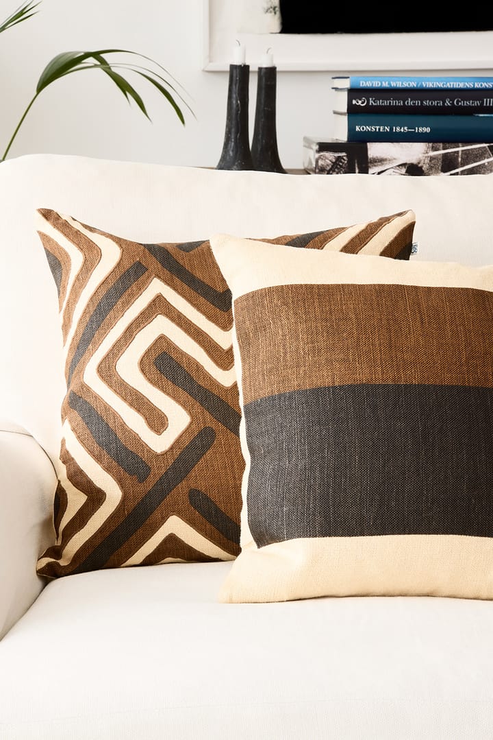Kumar 枕カバー 50x50 cm, Taupe-Dark Brown Chhatwal & Jonsson | チャットワル＆ヨンソン