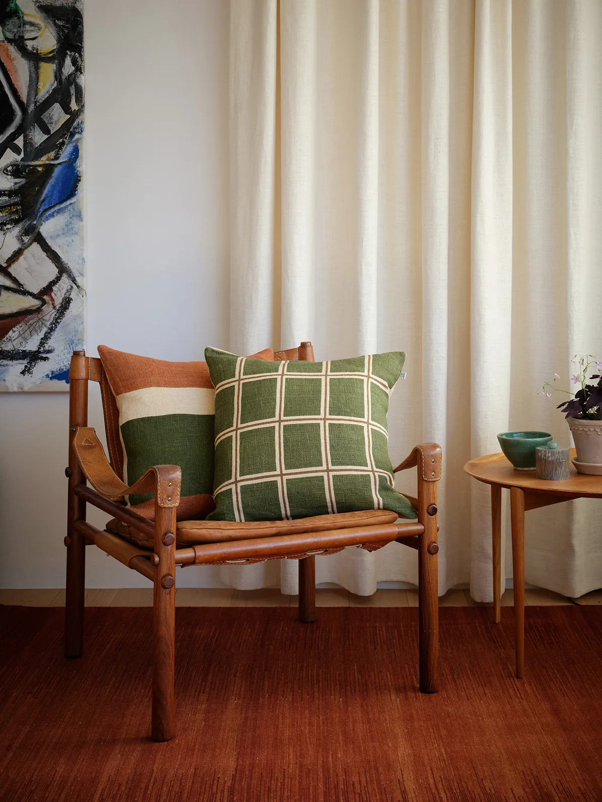 Manali クッションカバー 50x50 cm, Apricot orange-cactus green Chhatwal & Jonsson | チャットワル＆ヨンソン