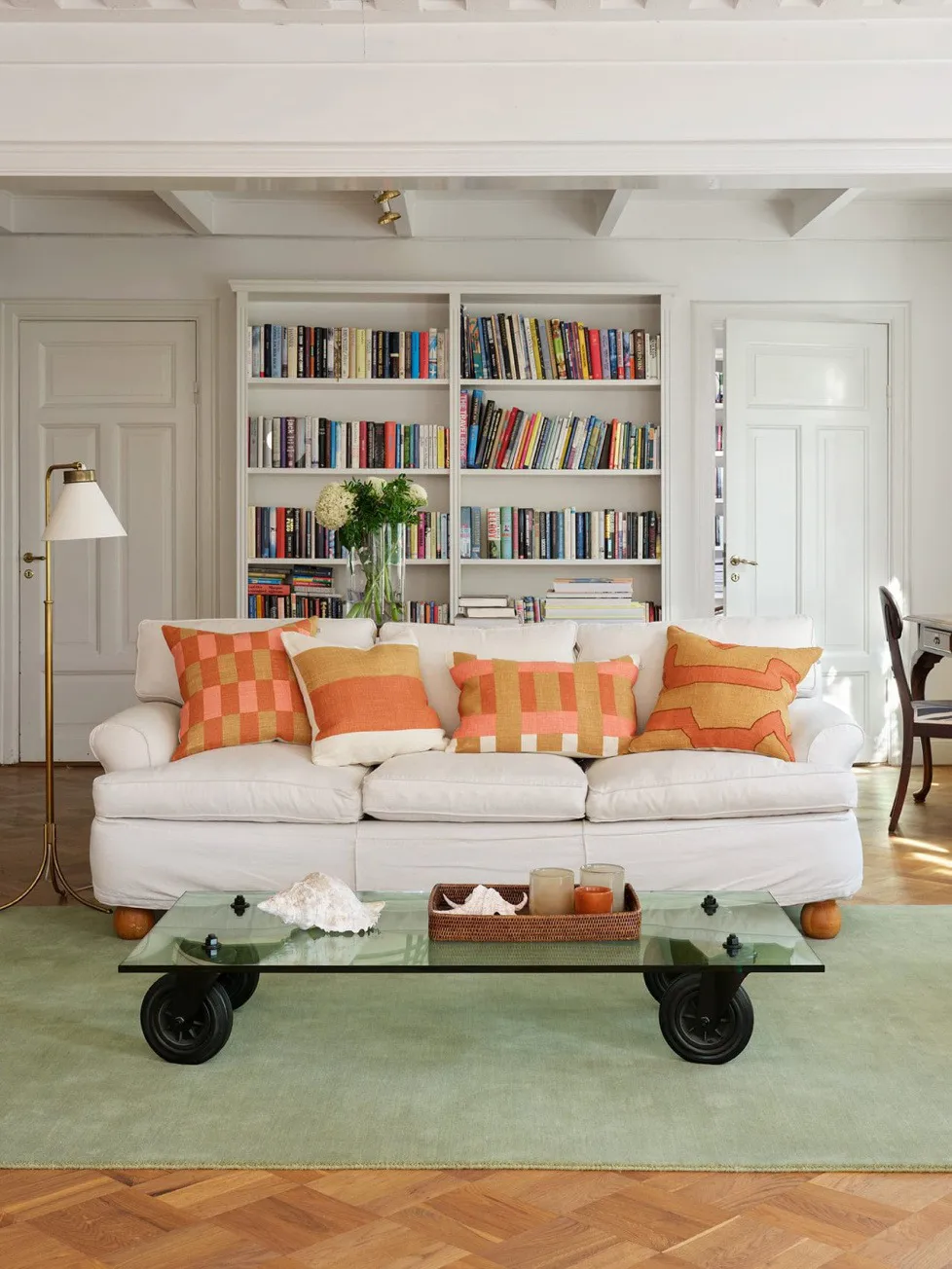 Marari クッションカバー 50x50 cm, Apricot orange-khaki-rose Chhatwal & Jonsson | チャットワル＆ヨンソン