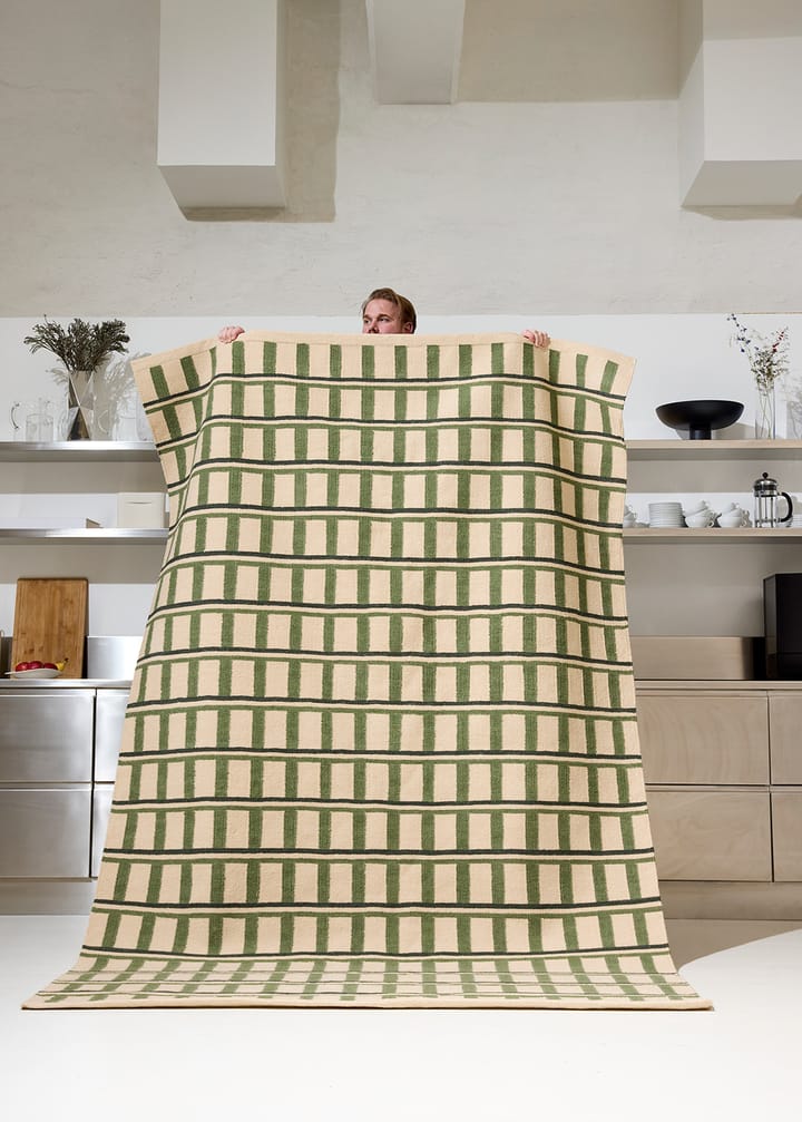 Mysore ウールラグ, Off white-green-dark green, 230x320 cm Chhatwal & Jonsson | チャットワル＆ヨンソン