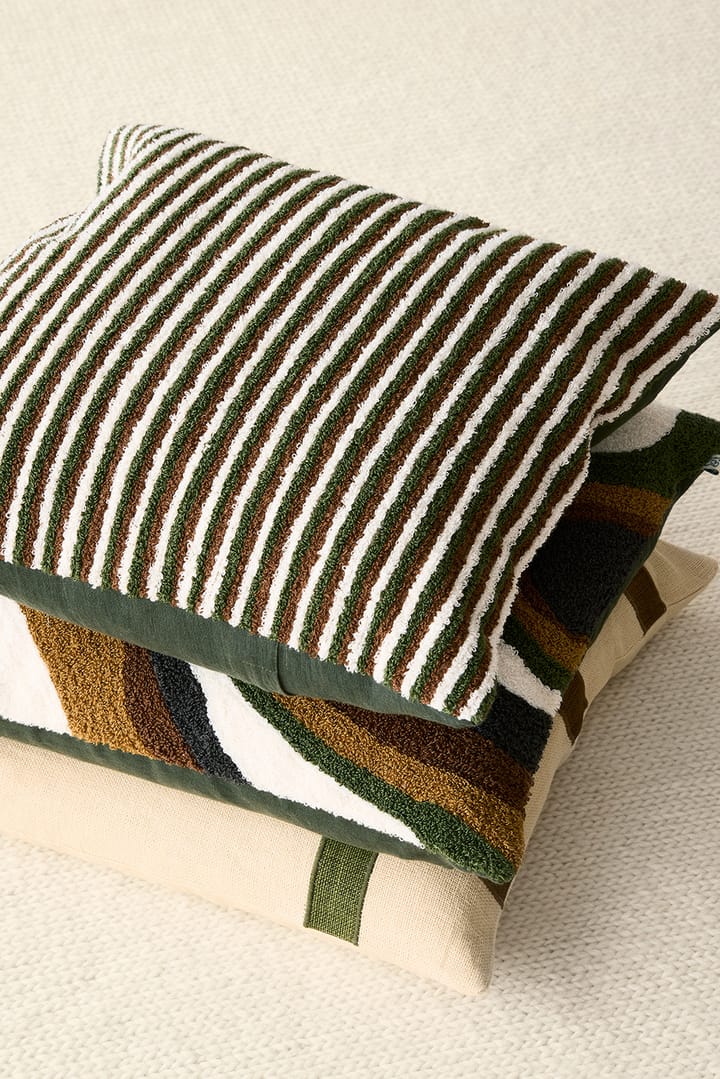 Raipur 枕カバー 50x50 cm, Cognac-Cactus Green-Off White Chhatwal & Jonsson | チャットワル＆ヨンソン