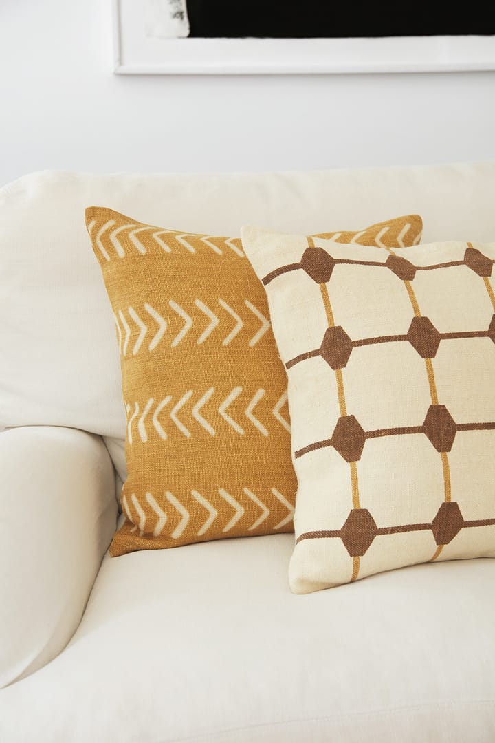 Rakhi クッションカバー 50x50 cm, Taupe-spicy yellow Chhatwal & Jonsson | チャットワル＆ヨンソン