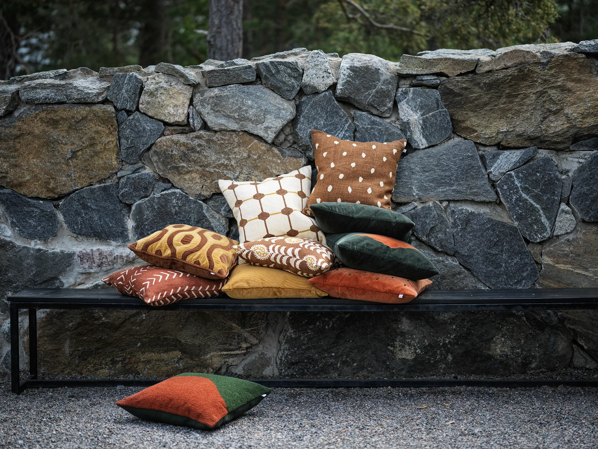 Roma クッションカバー 50x50 cm, Forest green-terracotta Chhatwal & Jonsson | チャットワル＆ヨンソン