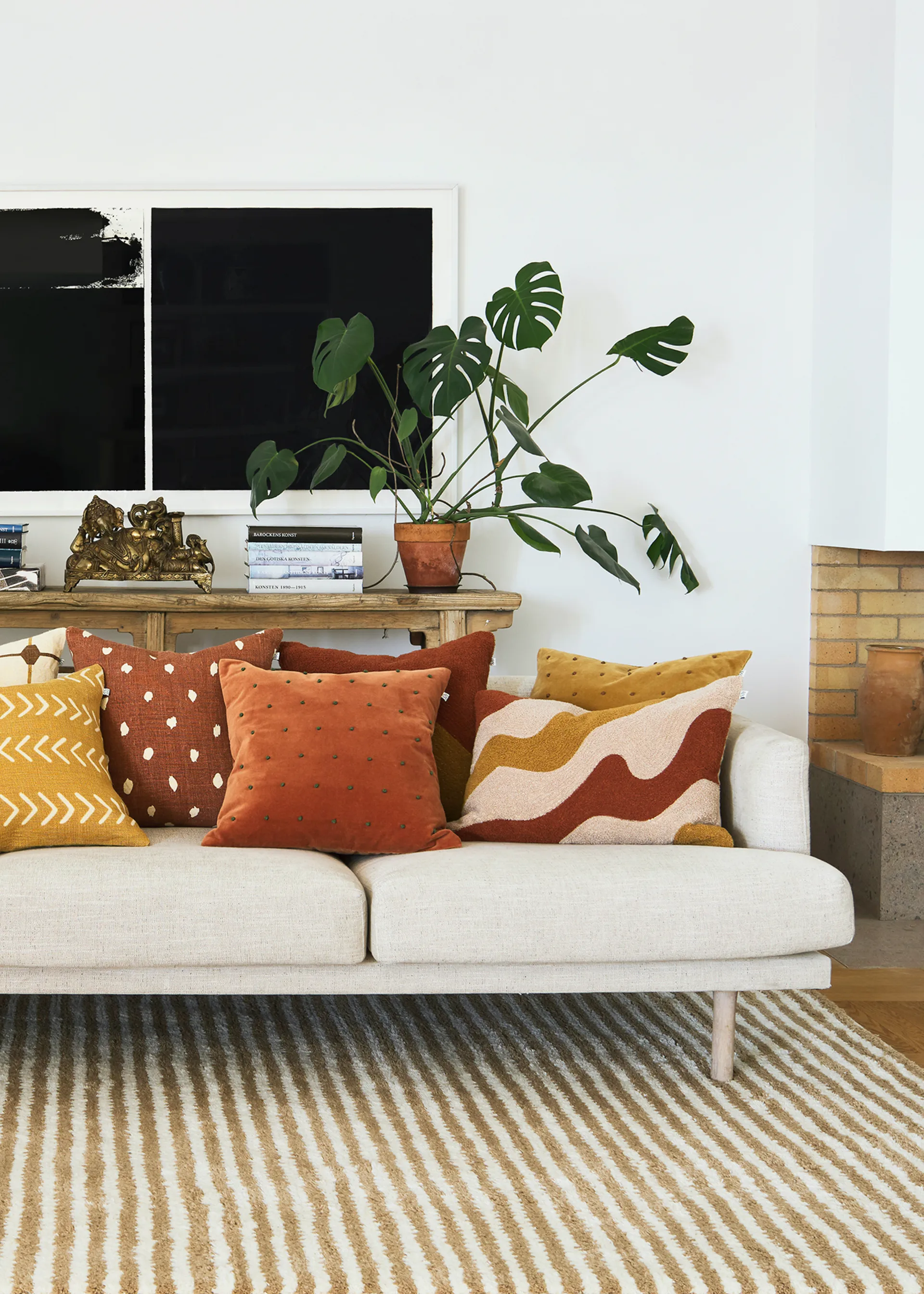 Roma クッションカバー 50x50 cm, Terracotta-forest green Chhatwal & Jonsson | チャットワル＆ヨンソン