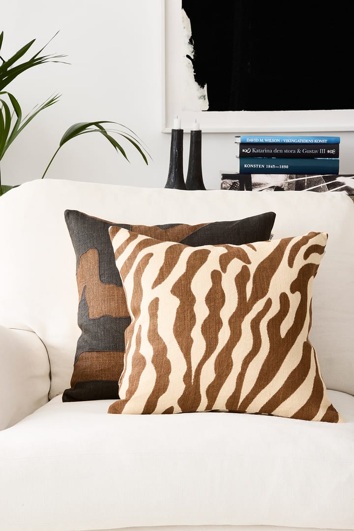 Sikkim 枕カバー 50x50 cm, Taupe-Dark Brown Chhatwal & Jonsson | チャットワル＆ヨ�ンソン