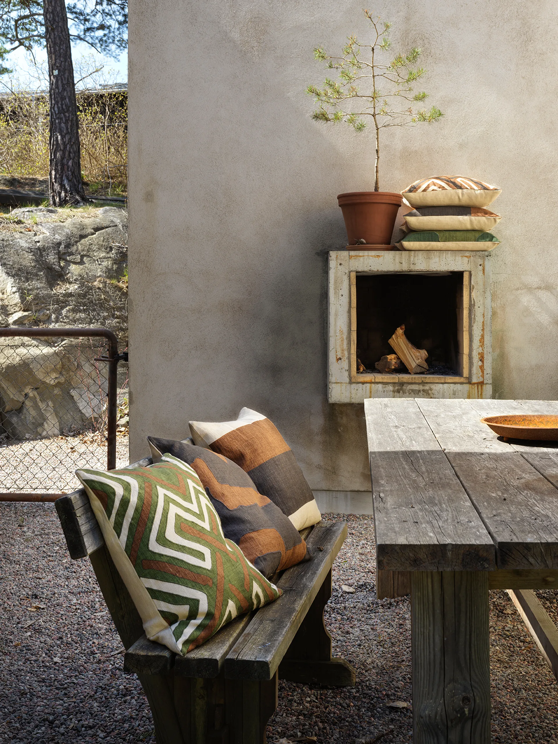 Sikkim 枕カバー 50x50 cm, Taupe-Dark Brown Chhatwal & Jonsson | チャットワル＆ヨンソン