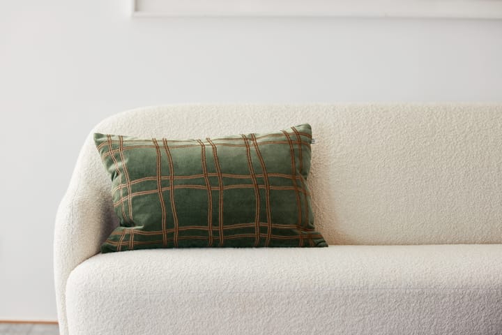 Tattersall ピローケース 40x60 cm, Forest green-cognac Chhatwal & Jonsson | チャットワル＆ヨンソン