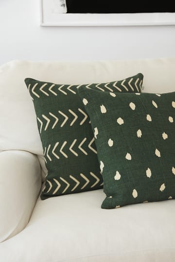 Yash reverse クッションカバー 50x50 cm - Green base - Chhatwal & Jonsson | チャットワル＆ヨンソン