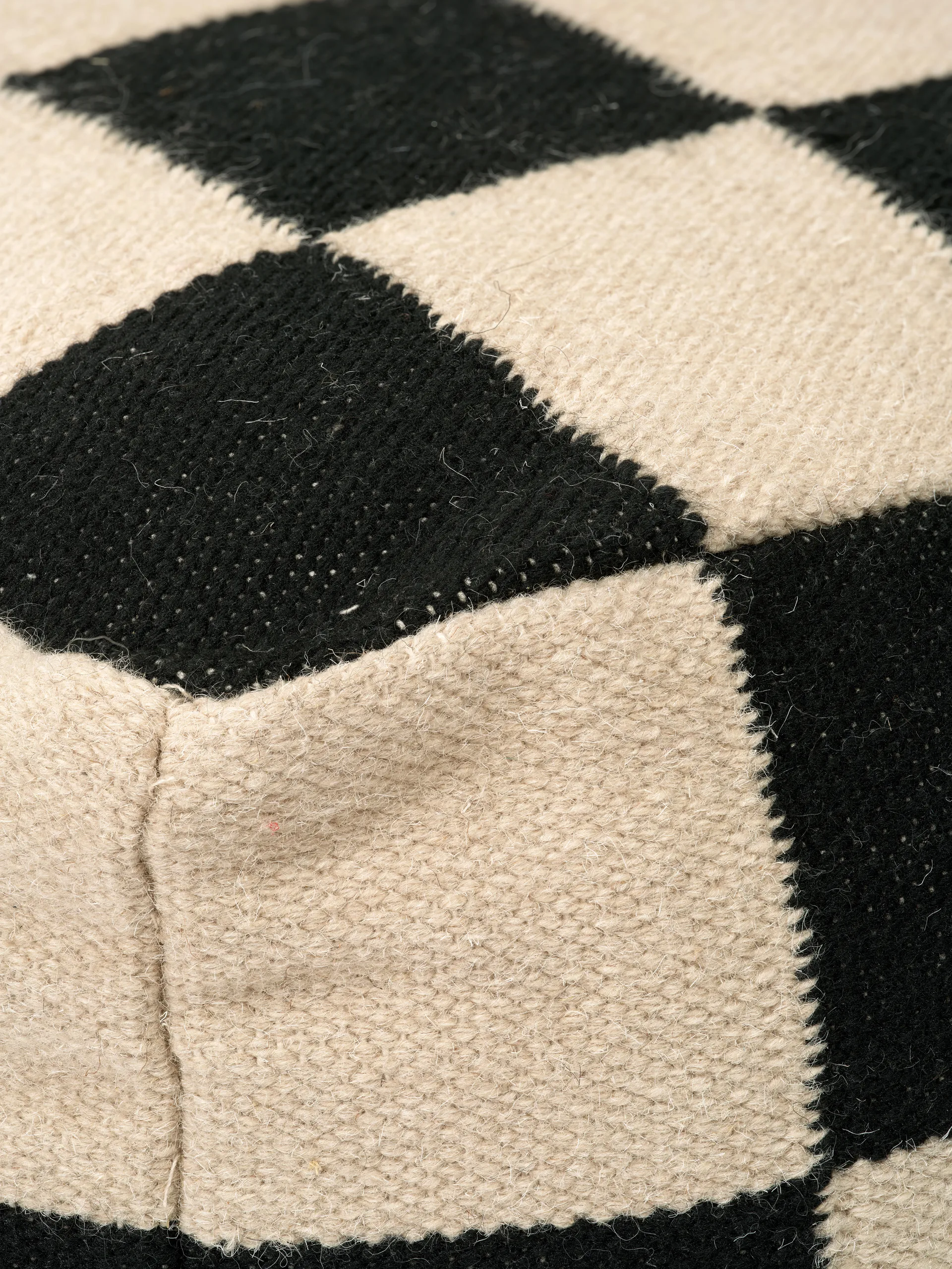 スクエア プーフ 50x50 cm, Black-natural Classic Collection | クラシックコレクション