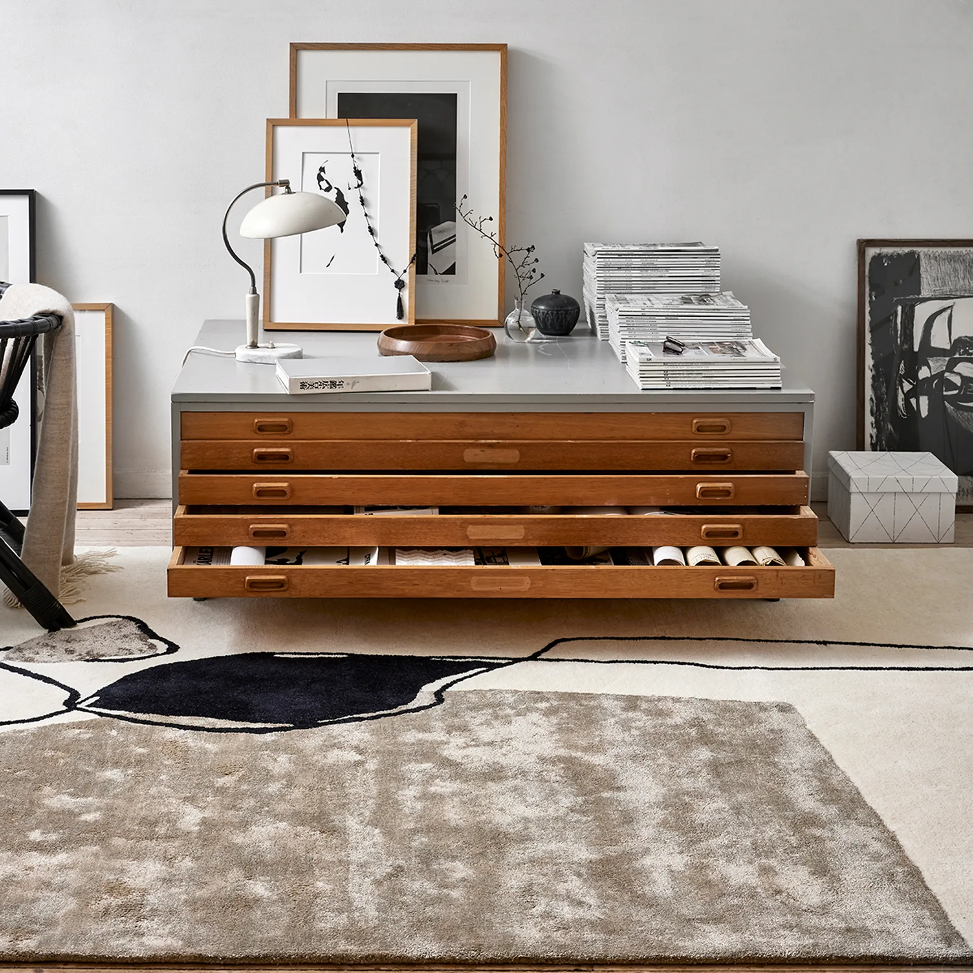 Abstract ラグ  200x300 cm, Ivory Classic Collection | クラシックコレクション