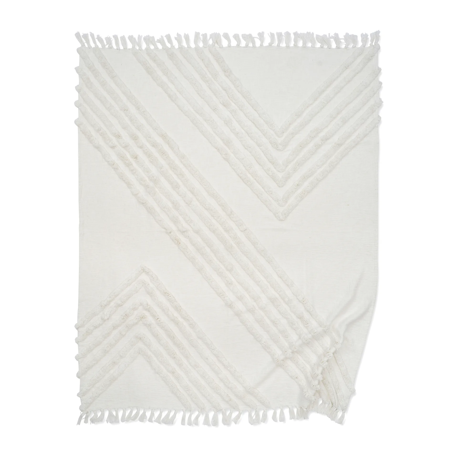 Edge コットンスロー 130x170 cm, White Classic Collection | クラシックコレクション