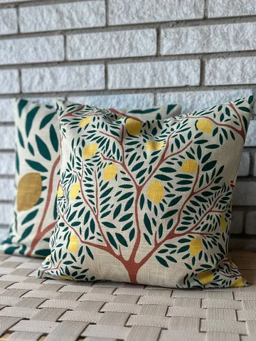 Lemon Garden クッションカバー 50x50 cm - Dark green - Classic Collection | クラシックコレクション