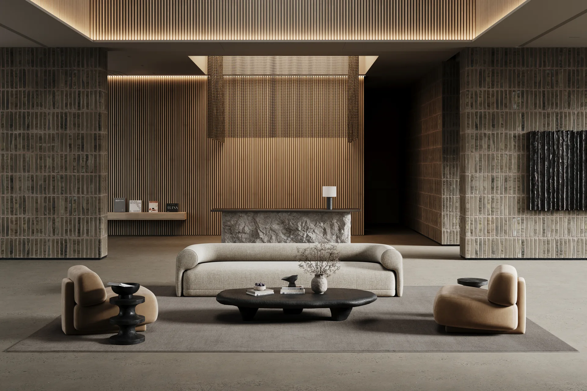 Lobby ラグ オーバーロックステッチ付き, Grey, 200x300 cm Classic Collection | クラシックコレクション