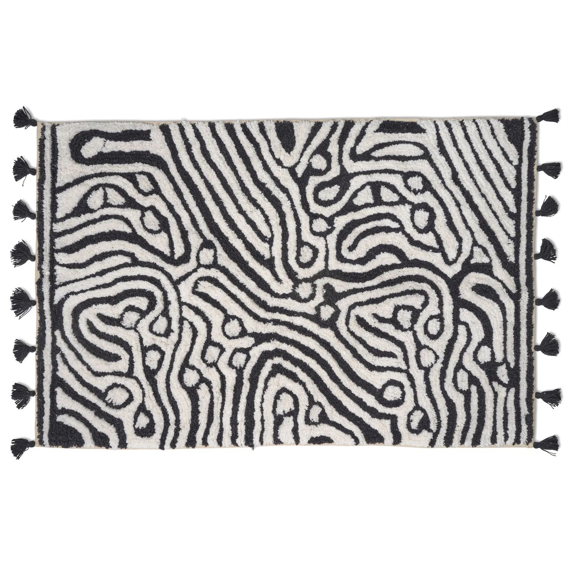Maze バスマット 60x90 cm, Black-white Classic Collection | クラシックコレクション