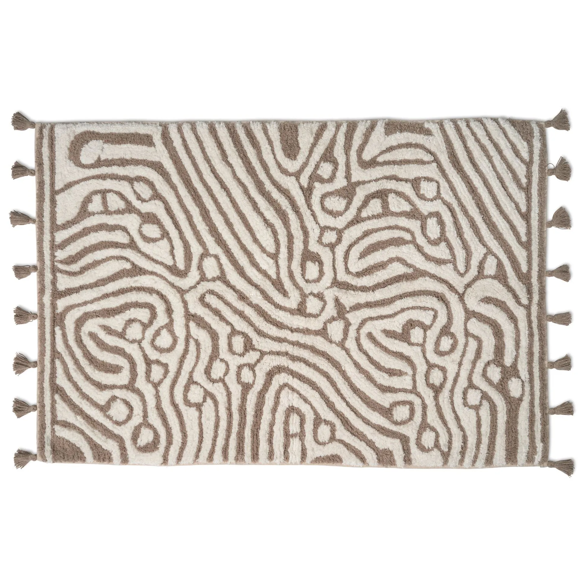 Maze バスマット 60x90 cm, Simply taupe-white Classic Collection | クラシックコレクション