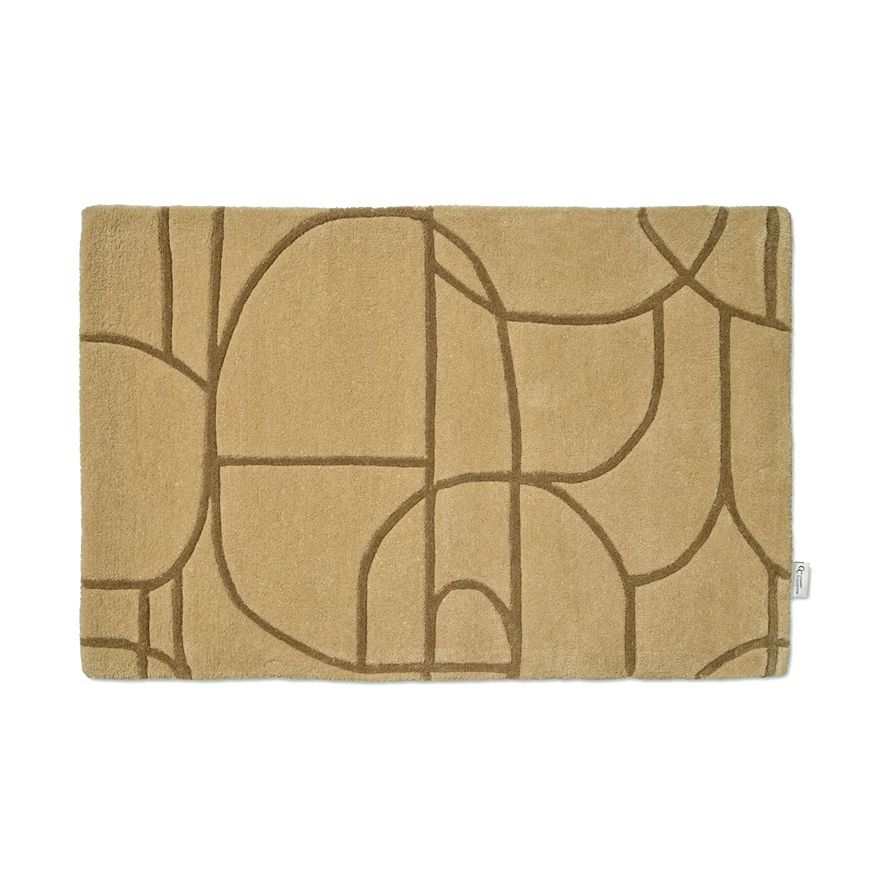 Modern Abstract ドアマット 60x90 cm, Mustard Classic Collection | クラシックコレクション