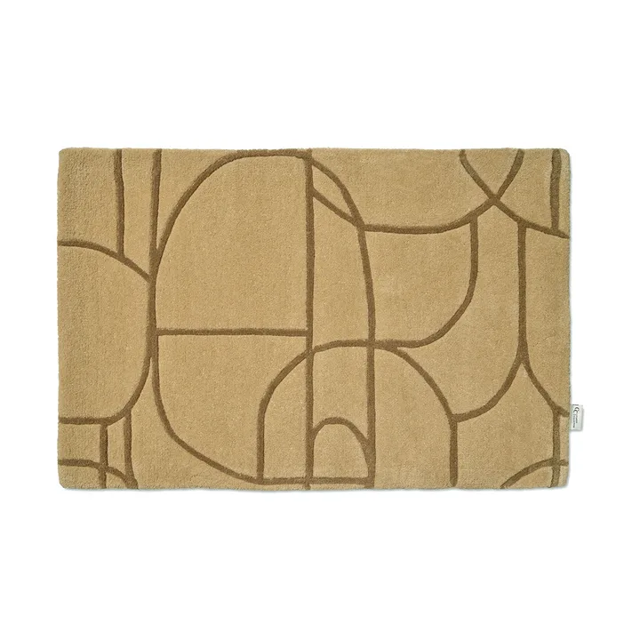 Modern Abstract ドアマット 60x90 cm - Mustard - Classic Collection | クラシックコレクション