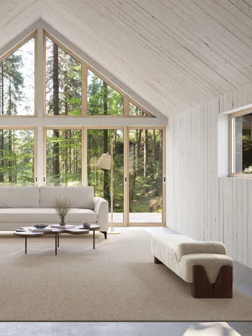 Nordklint ラグ オーバーロックエッジ付き - Natural grey, 200x200 cm - Classic Collection | クラシックコレクション