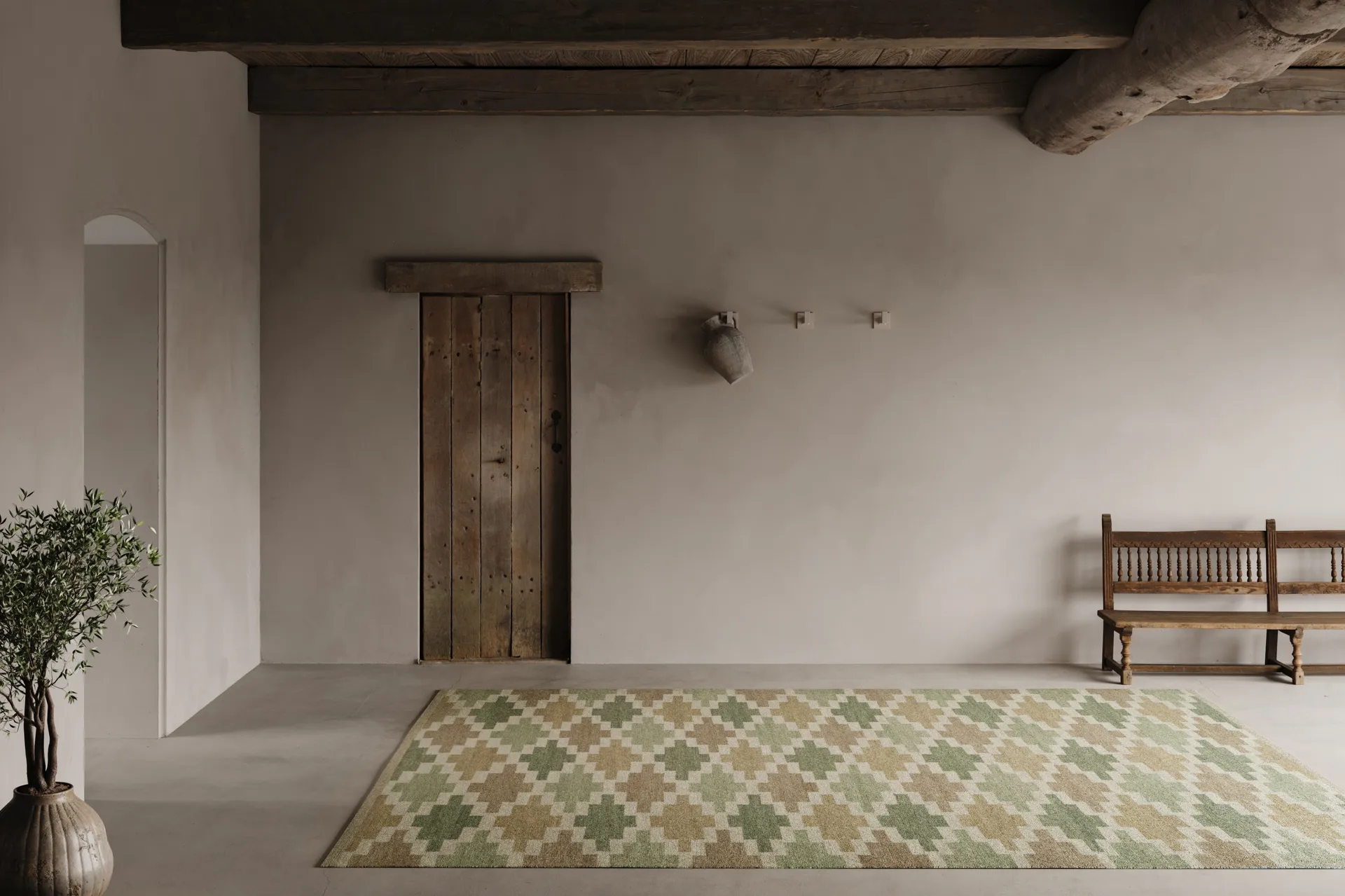 Röllakan Korsnäs ラグ, Green beige, 200x300 cm Classic Collection | クラシックコレクション