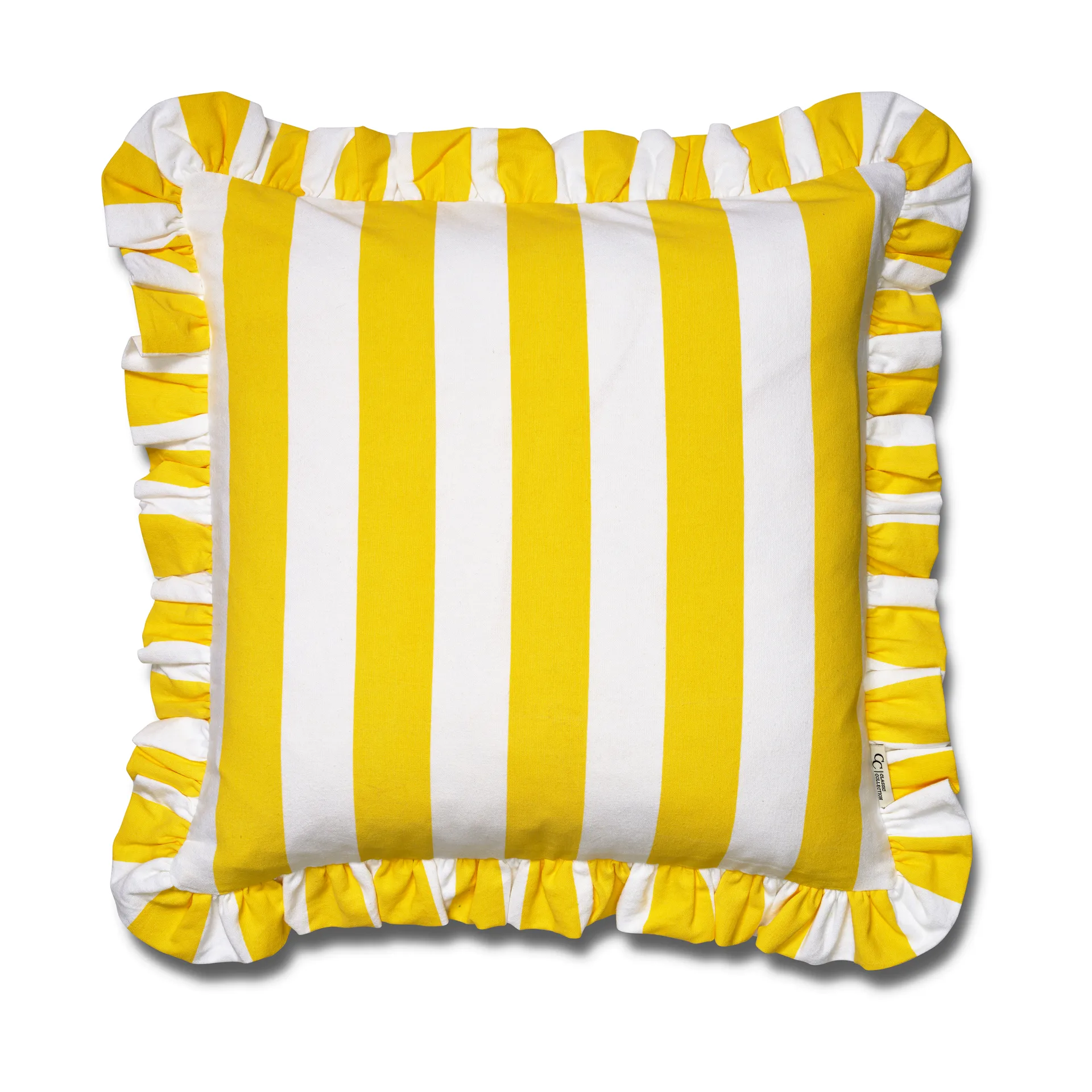 Ruffle Stripes クッションカバー 50x50 cm, Yellow Classic Collection | クラシックコレクション