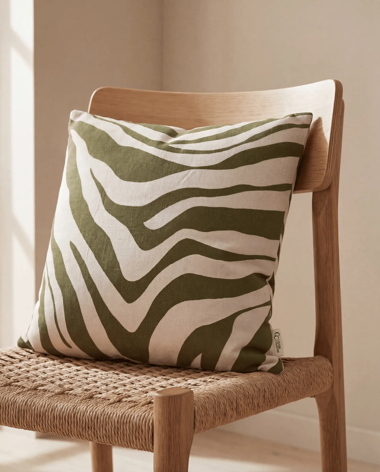 Savannah クッションカバー, Green-off white, 50x50 cm Classic Collection | クラシックコレクション